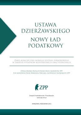 05.10.2015 Raport ZPP_Nowy Ład Podatkowy982k