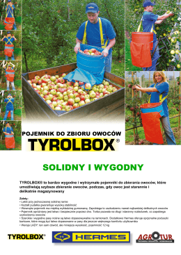 Pojemnik do zbioru jabłek i innych owoców TYROLBOX