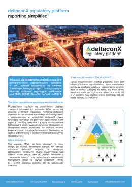 deltaconX regulatory platform reporting simplified