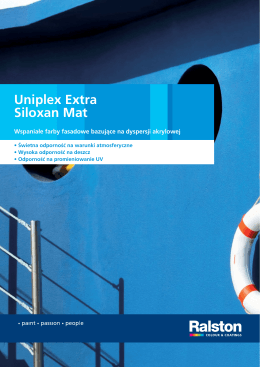 Uniplex Extra Siloxan Mat - Ralston Colour Systems B.V.