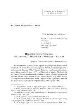 Rękopisy niedożegnania (Kamieńska – Różewicz – Korczak