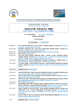 Program seminara ASFALTNI KOLNICI 2016.