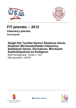 FIT-jelentés :: 2012