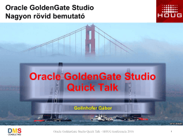 Oracle GoldenGate Studio