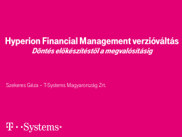 Hyperion Financial Management verzióváltás