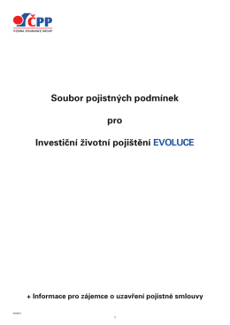 Brožura pojistných podmínek Evoluce 02_2012_platnost od 1.2.2012