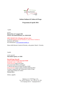 Poslední Program - Istituto Di Cultura