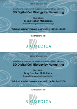 Pozvánka Biomedica