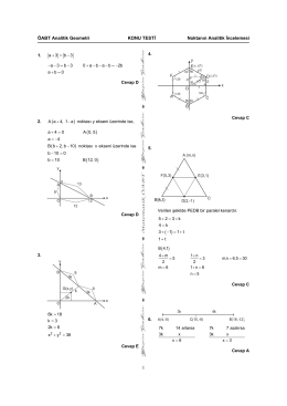 Analitik Geometri Kitabı Soru Çözümleri