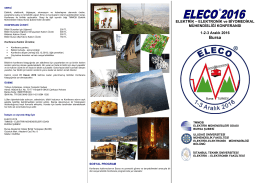 Çağrı Metni - ELECO®2014 ELEKTRİK