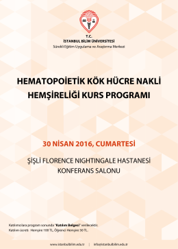 30 nisan 2016, cumartesi - İstanbul Bilim Üniversitesi