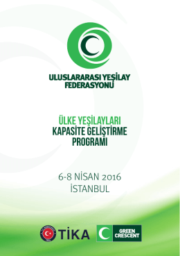 uluslararası yeşilay federasyonu toplantı programı