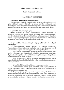 Türkmenistanyň Kanuny daşary ykdysady iş hakynda