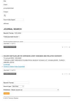 JOURNAL SEARCH