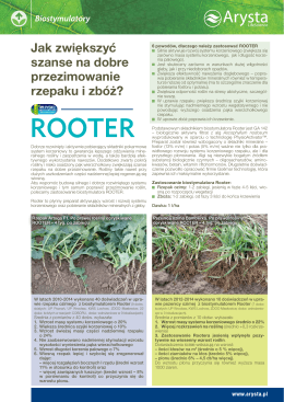 Rooter - artykuł - Arysta LifeScience Polska