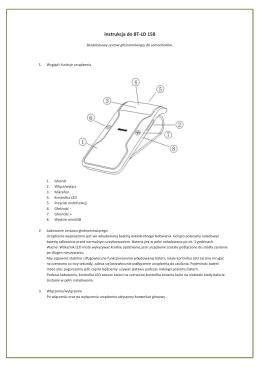 Instrukcja do BT-LD 158