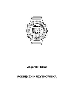 Zegarek FR802A instrukcja