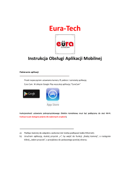Instrukcja obsługi aplikacji - Eura-Tech