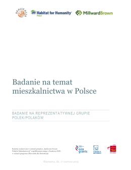Badanie na temat mieszkalnictwa w Polsce