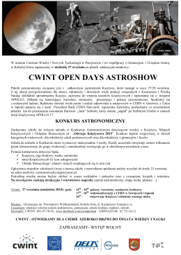 CWINT OPEN DAYS ASTROSHOW