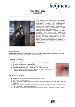 Naświetlone oczy (Lasogen) Poparzenie Objawy choroby Co
