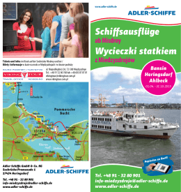 Schiffsausflüge Wycieczki statkiem - Adler
