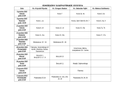 Plan odwiedzin kolędowych