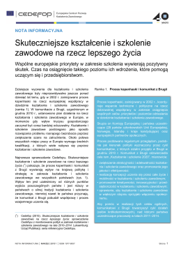 Skuteczniejsze kształcenie i szkolenie - Cedefop