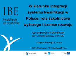 polska rama kwalifikacji - Kongres Rozwoju Edukacji