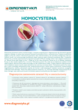 HOMOCYSTEINA - Diagnostyka