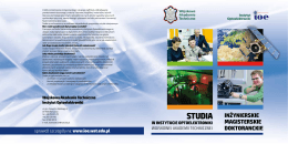 STUDIA - Instytut Optoelektroniki WAT