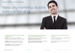 Narracyjny marketing osobisty / personal branding