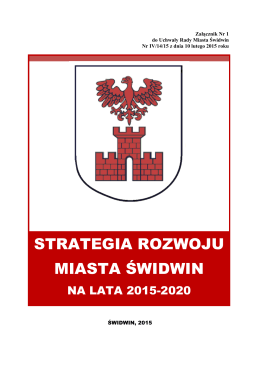 Strategia Rozwoju Miasta Świdwin na lata 2015-2020