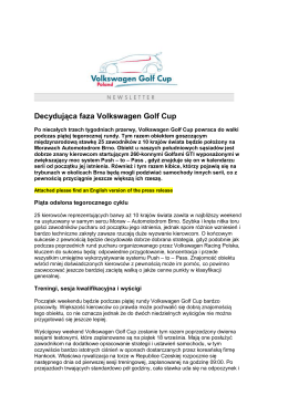 Decydująca faza Volkswagen Golf Cup