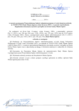 Podjęcie uchwały w sprawie przekazania
