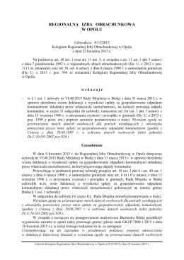 8 15 2015 - Regionalna Izba Obrachunkowa w Opolu