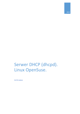 Serwer DHCP (dhcpd). Linux OpenSuse. - trener