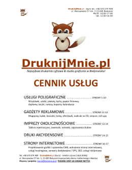 Cennik - DruknijMnie.pl