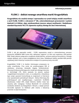 FLOW 2 – debiut nowego smartfona Kruger&Matz
