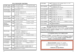 plan kolędy 2015/2016 - Parafia Podwyższenia Krzyża Świętego w