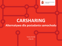 Carsharing - alternatywa dla posiadania samochodu