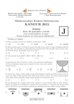 Junior (format PDF) - Kangur Matematyczny