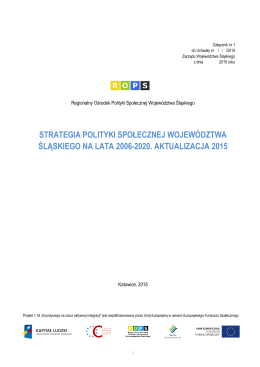 strategia polityki społecznej województwa śląskiego na lata 2006