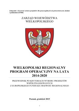 wielkopolski regionalny program operacyjny na lata 2014-2020