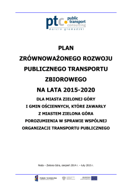 Plan zrównoważonego rozwoju publicznego transportu zbiorowego