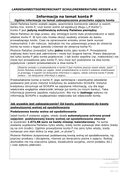 Informacja na temat konta P - LAG Schuldnerberatung Hessen