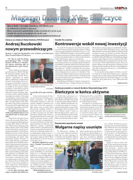 Magazyn Dzielnicy XVI – Bieńczyce, Wrzesień 2015
