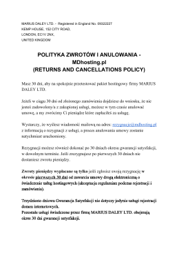 RETURNS AND CANCELLATIONS POLICY