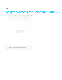 Seagate Access for Personal Cloud Podręcznik użytkownika