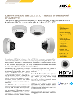 Kamery sieciowe serii AXIS M30 – modele do zastosowań